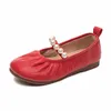 Flat Shoes Girls Pearl Mary Janes String Bead Kids Flats Spring Autumn Comfort Slip On Child Elastic Band Casual