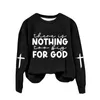 Women's Hoodies Sweatshirts Half Zip Pullover Women Designer Sweats Solid Color Crew Neck Loose Long Sleeved Print Rugged