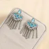 Dangle Earrings Bilincolor Blue Tassel Summer Earring For Women