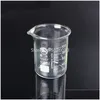 Fournitures de laboratoire en gros 1 lot de 25 ml à 2000 ml de forme basse de bécher de laboratoire de chimie en verre transparent épaissi avec bec verseur 1 goutte de Dhvhu