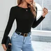 Women's Blouses Women Backless Lace Floral Shirt Long Sleeve Slim Fit Crop Tops Female Clubwear Black Streetwear Clothes