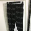 Pantaloni legging da ciclismo da donna ad alta attesa con lettere ricamate leggings da yoga neri pantaloni sportivi da palestra attillati