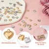 Décorations de Noël 300pcs en acier inoxydable coeur soufflé charmes minuscules pendentifs d'amour pour collier bracelet boucle d'oreille fabrication de bijoux 231123