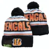 Fashion- Cincinnati''bengals''beanie Knitted Sports Teams Baseball Football Basketball Beanies Women& Men Pom Fashion Winter Top Caps Sport