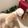 Pięć odzież pupy polarowe ubrania zimowe pies bluza z kapturem ciepłe pullover kurtki z smyczką hole pies miękka piżama kot 231123