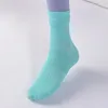 Women Socks Candy Color Yoga Fitness Jump Exercise Non-Slip Sports Fashion All Match Pure Cotton Middle Tube Business Sock