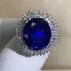 Bröllopsringar gica gema vintage 925 sterling silver 3ex oval 15 ct safir skapade engagemang anpassade ring fina smycken 231123