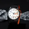 Wristwatches 326905 Black Aces Mark Automatic Mens Watch DLC White Dial Leather Puretime 2023 Luxury Top Brand Reloj Hombre Montre Pour