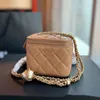 Women Designer Box Bag Golden Ball Chain Diamond Lattice Leather Bag Mini Square Bag Womens Crossbody Bags