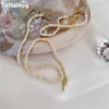 ストランドストリングスフランス契約バロック自然淡水真珠のネックレスは古代の方法を復元します。