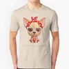 Herr t -skjortor chihuahua - vintage skönhet skjorta rund krage kort ärm t -shirts hund chihuahuas chiwawa bär