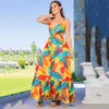 Ropa de verano para mujer, vestido sin espalda, cintura adelgazante, temperamento largo dividido