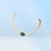 Beau collier de jade vert de la mer du Sud de 89 mm de 89 mm 14k 18quot5597557