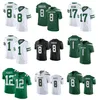 Aaron Rodgers Jetes Football Jersey New Yorks Garrett Zach Wilson Ahmad Sauce Gardner Breece Hall Braxton Berrios Quinnen Williams Mekhi Becton Allen Size S-4XL