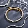 High Quality 3mm 4mm Iced Out Necklace S925 Vvs Moissanite Tennis Chain S925 Iced Out Tennis Bracelet Tennis Necklace Moissanite