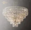 Chandeliers Marignan Round LED Modern Chrome Brass Black Metal Glass Lamps Lustre Bedroom Living Room Indoor Lighting Fixture