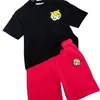 2023Cotton Boys and Girls Big Baby samtidigt märke Cartoon Tryckt Kort ärm Shorts Två uppsättningar av trender 90-160 cm S134