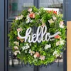 Decoratieve Bloemen Lente Eucalyptus Letter Garland Hallo Welkom Deur Hangende Party Scene Decor