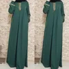 Vêtements ethniques Casual Femme Robe Musulman Abaya Islamique Dubaï Turc Indonésie Islam Style National Imprimer Lâche Longue