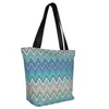 Shopping Bags Camouflage Home Groceries Tote Bag Women Fashion Zigzag Modern Canvas Shopper Shoulder Big Capacity Handbag