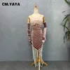 Grundläggande casual klänningar cm yaya kvinnor pärla pärlor tassel asymmetrisk sammet ärm Sexig festklubb prom bodycon midi dragkedja flygklänning vestidos 231123