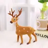 Décorations de noël en forme d'élan pour enfant, ornements de cerf Sika mignons et vifs, poupées de renne en peluche artificielle, nouvelle collection