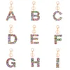 Mode résine 26 Alphabet porte-clés sac à main pendentif breloques coeur Sequin lettre porte-clés pour femme