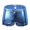 Sous-vêtements Boxer en similicuir pour hommes, culotte masculine, taille basse, boxershorts pour boîte de nuit, sous-vêtements de danse, boxeurs pour hommes