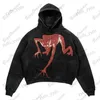 Moletons masculinos Moletons Preto High Street Algodão Gótico Matta Mummy Print Sweater Street Casual Hoodie ins Masculino e Feminino Top Coat y2k moletom T231123