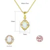 Europese Vintage Micro Set Zirkoon Opaal S925 Zilveren Hanger Ketting Sieraden Mode Dames Verguld 18k Goud Retro Ketting Dames Bruiloft Feest Valentijnsdag Geschenk SPC