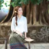 الملابس العرقية تحسنت تنورة دياي بلوزة حديثة يونان مقاطعة تايلاند زي موحد جنوب شرق آسيا الأزياء غير الرسمية