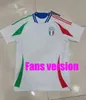 24 25 Italie CHIESA Soccer Jerseys 2024 Italia Home and Away RASPADORI VERRATTI BARELLA Chemise TOTTI LORENZO POLITANO Spécial MIRETTI Football _Jersey