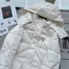 Winter Coat Women's Down Parka Long Coat Jacket med monogram med huva varm kappa modebutik