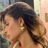 Boucles d'oreilles créoles luxe à la mode en forme de coeur en or 18 carats lisse amour pour les femmes R230619