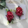 Autres accessoires de mode Boutonnière Poignet Corsage Demoiselles D'honneur Bracelet De Mariage Soie Rose Fleur Fête De Bal Bracelets Bracelet Accessoire De Mariage J230422