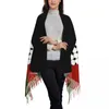 Szaliki palestyna flaga kobiet w szalem paszmina okłada frędzla szalik długi duży