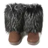 Lady votoda women fur boots faux fur shine boots暖かいぬいぐるみ裏地ふわふわの冬のブーツファッションファーリーシューズ女性ファジーブーツ