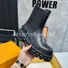 Designer Women Boots Ruby Flat RANGER Record Boots Cowhide Leather Ankle Boot Platform Chunky Heels Rubber Sole Booties