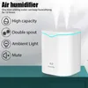 2000 ml Double jet Humidificateur Aromatherapy Diffuseur USB Charges d'huile essentielle portable Détrus froid Cold For Bedroom Home Fragrance