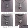 ジュエリーの設定Mljy Pearl Necklace Settings Sliver Pendant 14 Styles diy Jewelry with Chain Christmas Wedding Gift Drop Delivery Jew Dhtzp