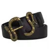 28% OFF Designer New Personalized Snake Buckle Women's Straight Cowhide Simple Pants Belt