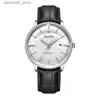 Wristwatches 42mm Simple Ultra-thin Automatic Mechanical Watch Calendar Luminous Waterproof Stainless Steel Self-winding Mens Watch LuxuryQ231123