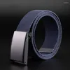 Belts Selling Unisex Canvas Belt Alloy Buckle Men Solid Color Weave & Women Casual Jeans 110-140 CM