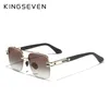 Solglasögon 2023 Design för män Polariserade gradient Solglasögon Kvinnor Semi-Rimless Square Retro Eyewear Okulary