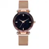 Wristwatches Watch Women Japan Quartz Movement High Quality 34mm TEVIST Stainless Steel Mesh Rose Gold Waterproof Ladies Watches