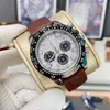 럭셔리 쿼츠 시계 남자 최고 고급 시계 방수 사파이어 40mm 팬더 다이얼 고무 밴드 남자 시계 Montre de Luxe Gift Watch Factory