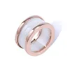 Designer Vis Bague d'amour Hommes Femmes Couple Noir Céramique 1-3 tours Haute qualité 925s Bijoux en or 18 carats avec boîte taille 5-11 Rose Argent Bagues de luxe pour femme homme