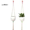 Slim Macrame Plant Hanger Cotton Rep Hanging Plant Holder Flower Pot Holder Inomhus utomhus balkong dekoration väggkonst