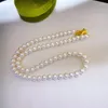 Chains Nature Japanese Akoya 6-7mm White Pearl Necklace Choker Luxury Jewelry Necklaces For Women