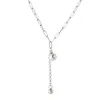 Ketten S925 Sterling Silber Halskette für WomenLight Luxus Schlüsselbeinkette lange Herbst und Winter Schmuck Großhandel